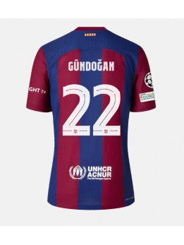 Barcelona Ilkay Gundogan #22 Replika Hemmakläder 2023-24 Kortärmad